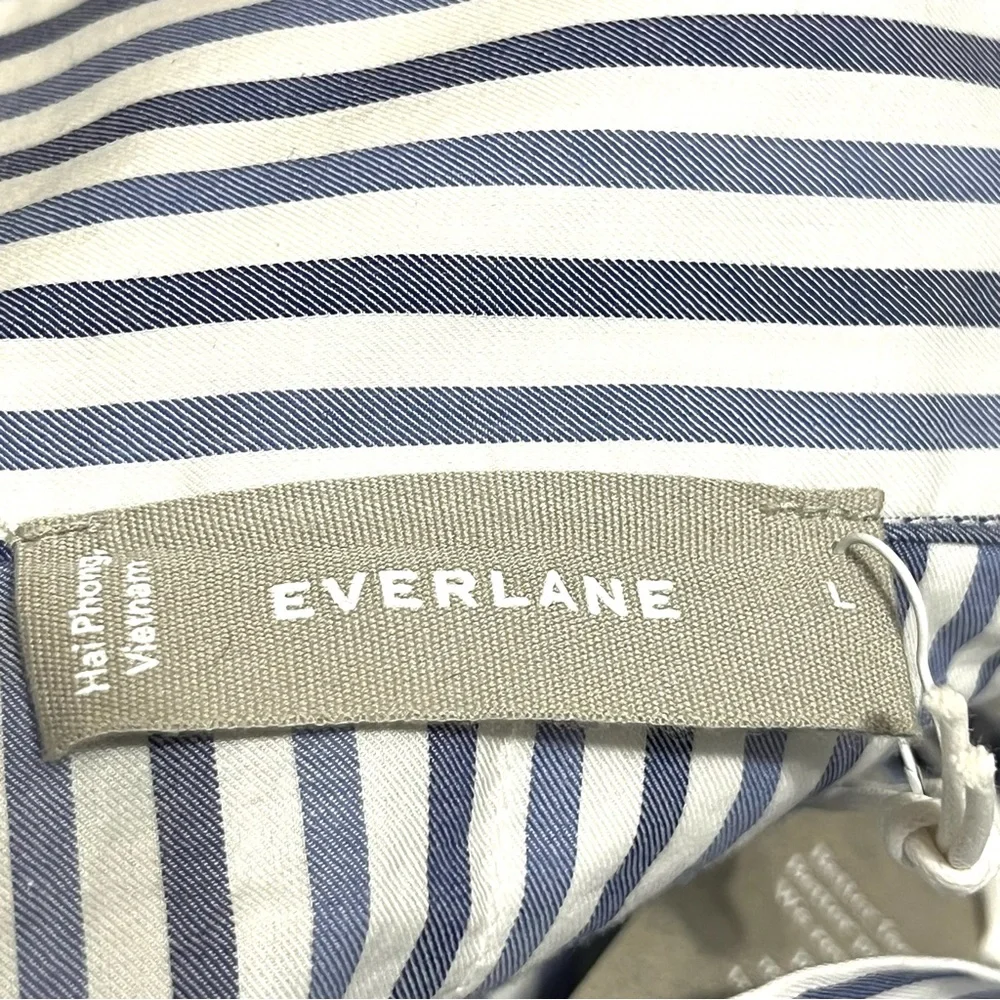 Everlane Boxy Striped Button Front Shirt Size Large New - Picture 12 of 12